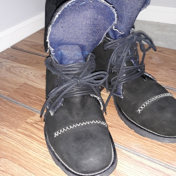 Gordon Rush suede and denim boots. Size 10 - Picture 6 of 9